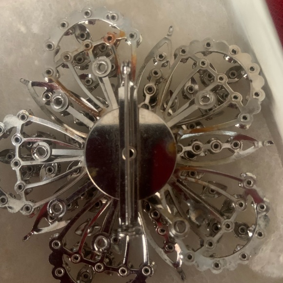 COPY - RHINESTONE BROOCH LARGE VTG - Picture 4 of 4